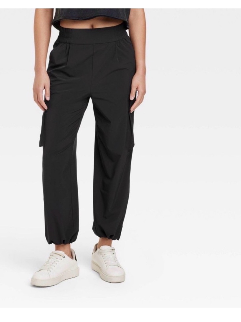 NWOT JoyLab Black Cargo Track Joggers